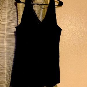 Lace Black Tank Top